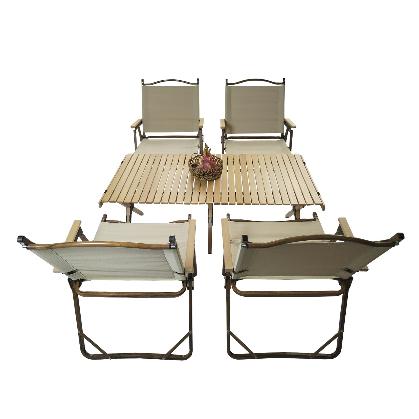 US Local Multi FunctionFoldable DiningSet1 Table  4 Chairs  Indoor Outdoor Use