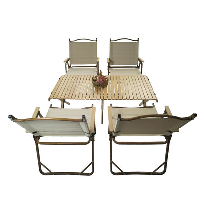 US Local Multi FunctionFoldable DiningSet1 Table  4 Chairs  Indoor Outdoor Use