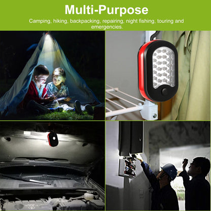 US Local 1Pc Magnetic LED Work Light With Hook Compact Flashlight For Camping Hiking Emergency