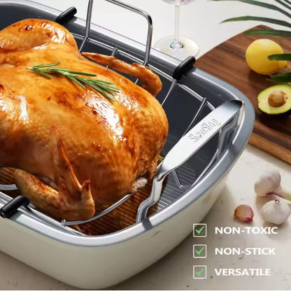 US Local High-Temperature Resistant Chicken Roasting Pan Heat-Resistant Fried Chicken Tray For Oven Baking
