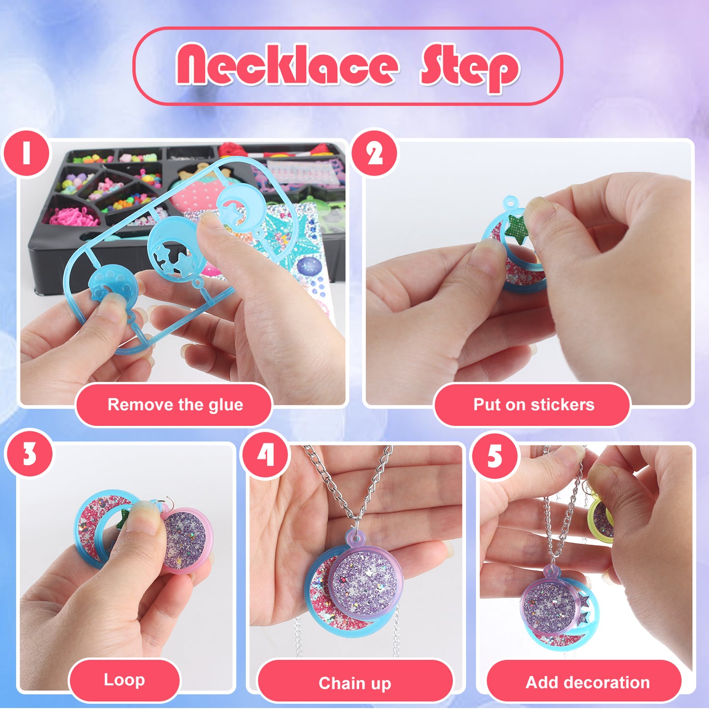 US Local Diy Toys Puzzle Creative Ribbon Woven Hand Ropes Jewelry Making For Children Toy