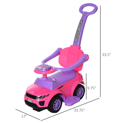 US Local 1 Push Cars for Toddlers Kid Ride on Push Car Stroller Sliding Car with Horn Music Light Function Secure Bar Ride on Toy for Boy Girl 1-3 Years Old