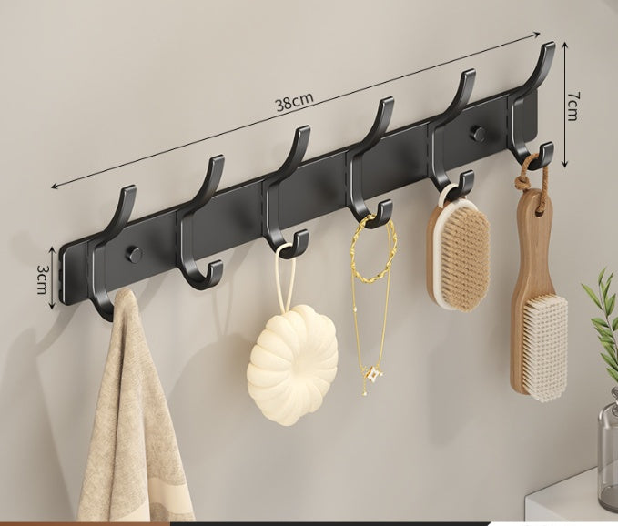 UK Local 1 pc Wall Mount Coat Rack Thickened Cloth Hook Bathroom Sticky Hook Towel Cloth Wall Hanger Iron Crafts For Wall Hanging