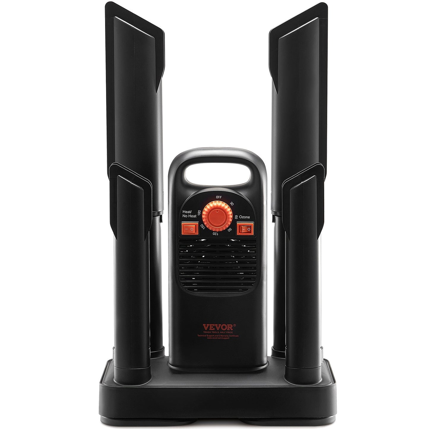 US Local VEVOR Detachable 4-Tube Shoe Dryer With Timer And Quick Drying Black & Orange,Ultra Silent, Quick Drying For Work Boots, Ski Boots, Sneakers, Gloves, Hats, Helmets