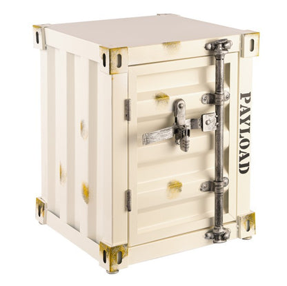US Local Industrial Style Shipping Container Storage Cabinet Side Table End Table