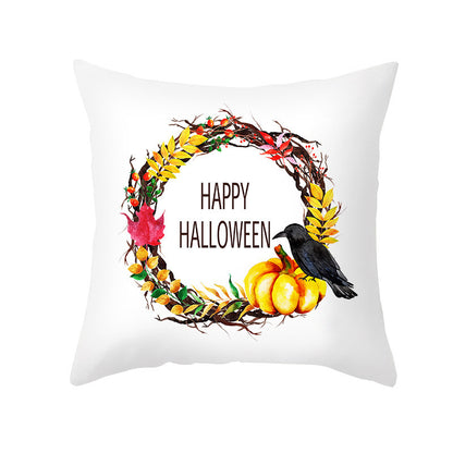 40 Style Halloween Pillowcase Pumpkin Letter Fly Velvet Pillow Cushion Cover