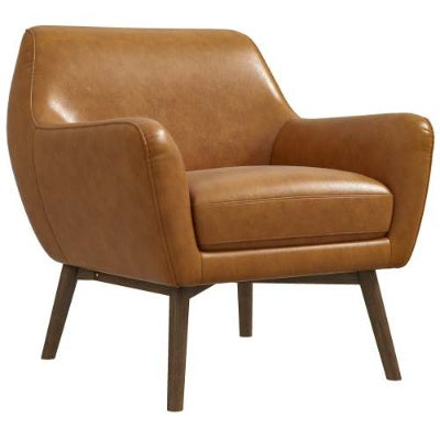 US Local Panom Tan Leather Lounge Chair