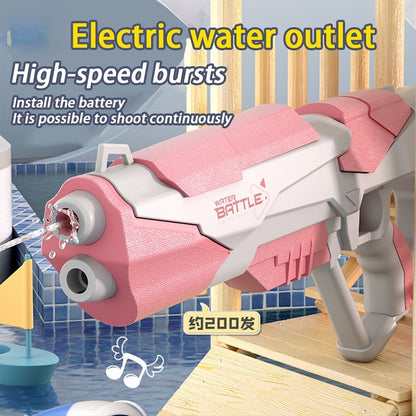 US Local Space Water Gun Electric Automatic Water Absorption Water Fights Toy Outdoor Beach Swimming Pool Bath Toys For Children Kid Gift