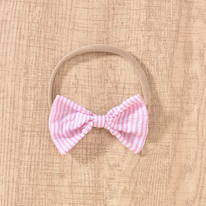 US Local Toddler Girl's Bunny Embroidered Dress, Round Neck Short Sleeve A-Line Dress With Back Button Closure