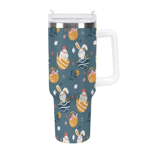 PHDT00537 POD US Local Tumbler 40oz Large Capacity Car Cup Easter, Egg, Rabbit, Chicken