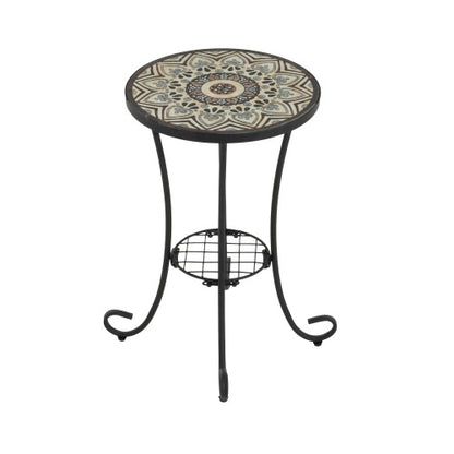 US Local Patio Side Table With Shelf