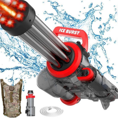 US Local Single Tube Gatling Water Gun With Powerful Pumping And Cool Blue Appearance, Enjoying The Fun Of Summer Coolness