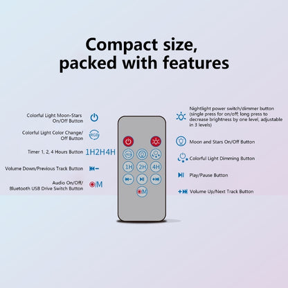 US Local Starry Sky Light Bluetooth Speaker