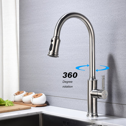US Local Pulling Nozzle Kitchen Faucet