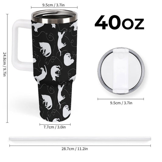 POD US Local Tumbler 40 oz Large Capacity Car Cup Cat 01