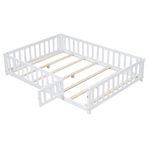 US Local Platform Bed With Fence And Door