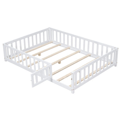 US Local Platform Bed With Fence And Door