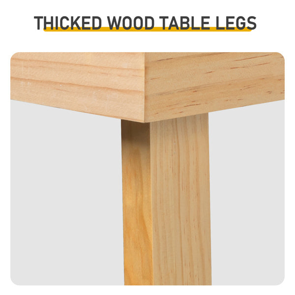 US Local Wooden Trapezoidal Leg Tabletop With Edge Pine Entrance Table