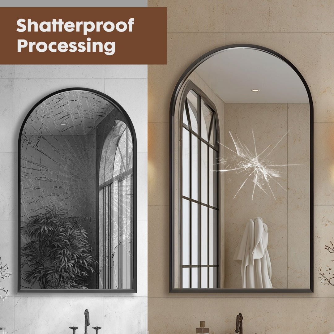 US Local Bathroom Wall Mirror, Metal Frame Vanity Mirror For Bedroom, Entryway, Living Room