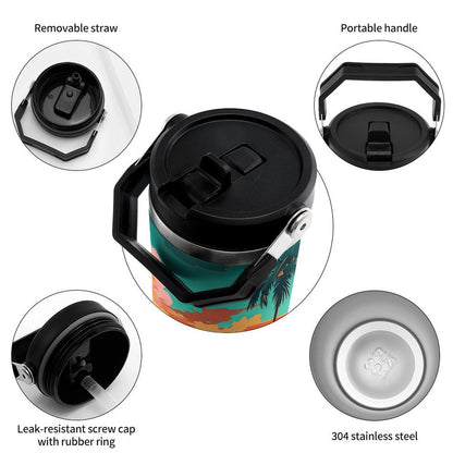 POD US Local Tumbler 30oz Large Capacity Car Cup Tropical, Island, Scenery Style