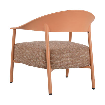 US Local Modern 2 Piece Accent Chair Set With Coffee Table  Apricot Brown PP  Steel Frame Sofa Set, Soft Cushioned Seating For Living Room, Lounge, Balcony