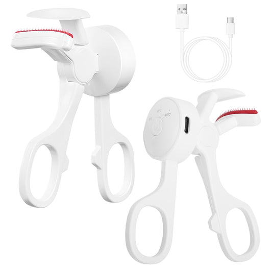 US Local 2Pcs Heated Eyelash Curler Electric USB Rechargeable Eyelash Curler Anti Burn Compact With Comb Heat Up Fast Within 8S For All Eye Shapes For Women Make Up Gift Travel Valentine Mother Day