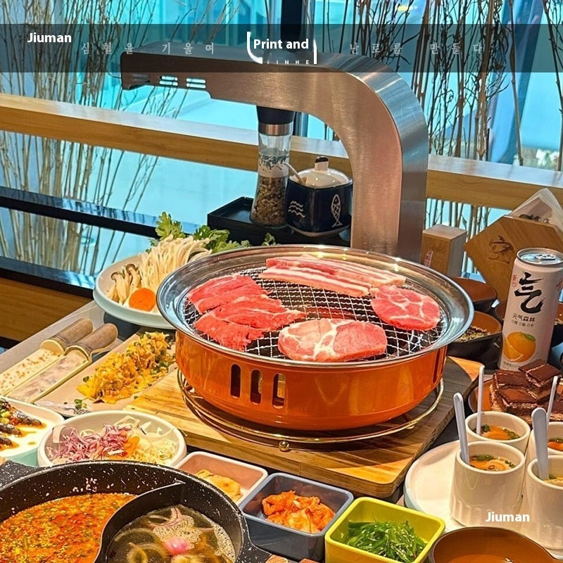 Household Carbon Commercial Round Barbecue Oven