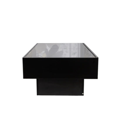 US Local Coffee Table With Sliding Tabletop, Center Table With Hidden Storage Compartment, Extendable Table For Living Room