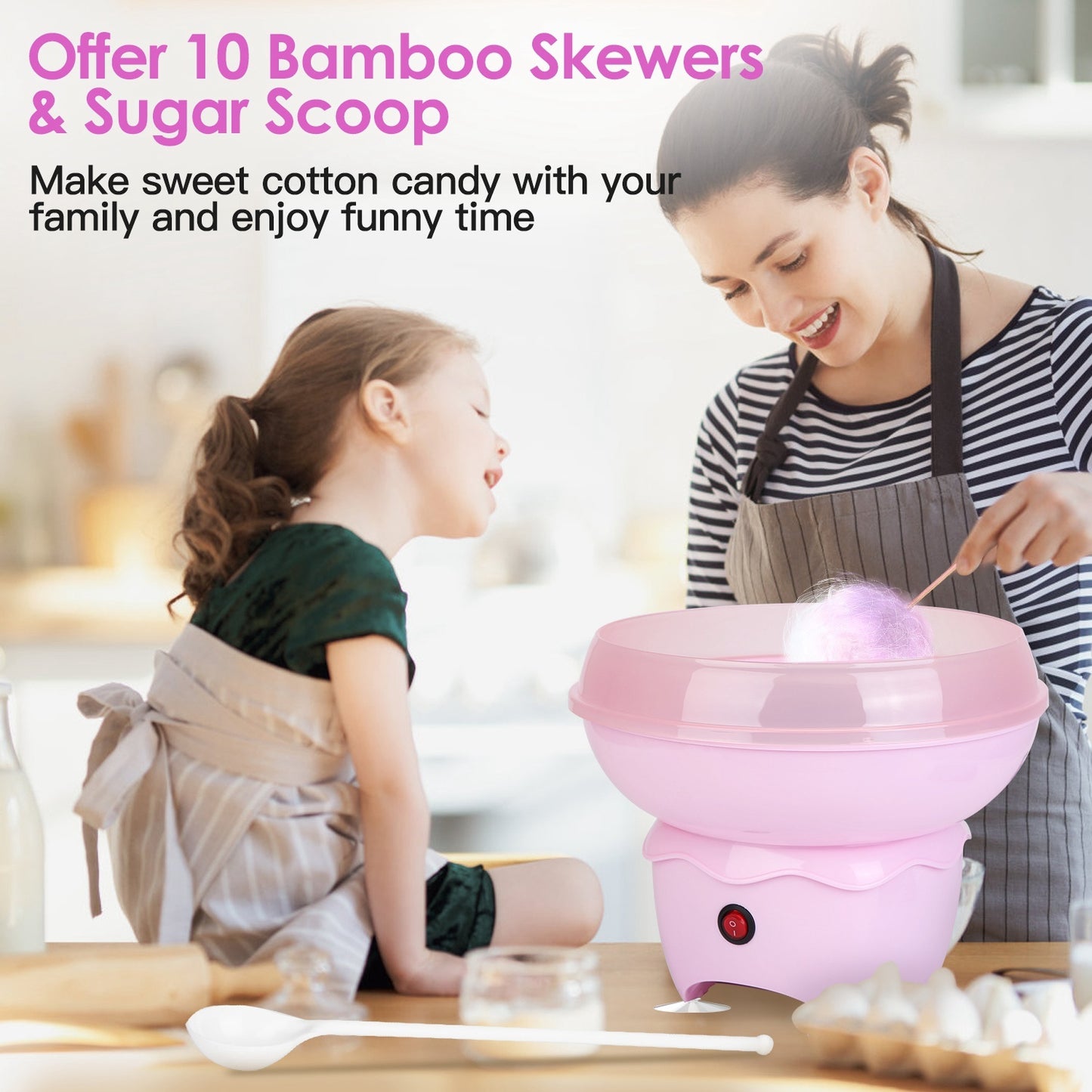 1Pc Cotton Candy Maker Portable Cotton Candy Machine Electric Cotton Candy Express For Kids Christmas Gift Birthday