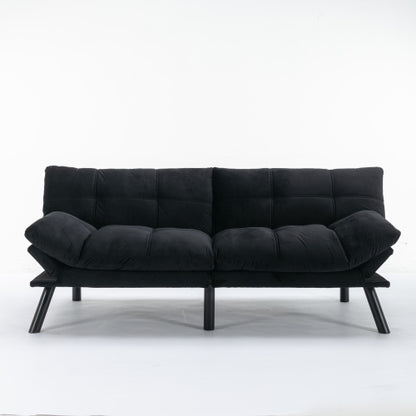 US Local Black Convertible Folding Modern Sofa Bed