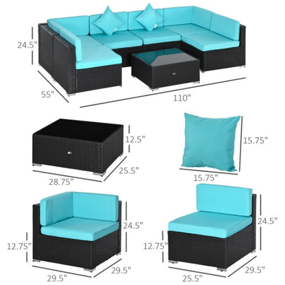 US Local Pieces Patio Furniture Set