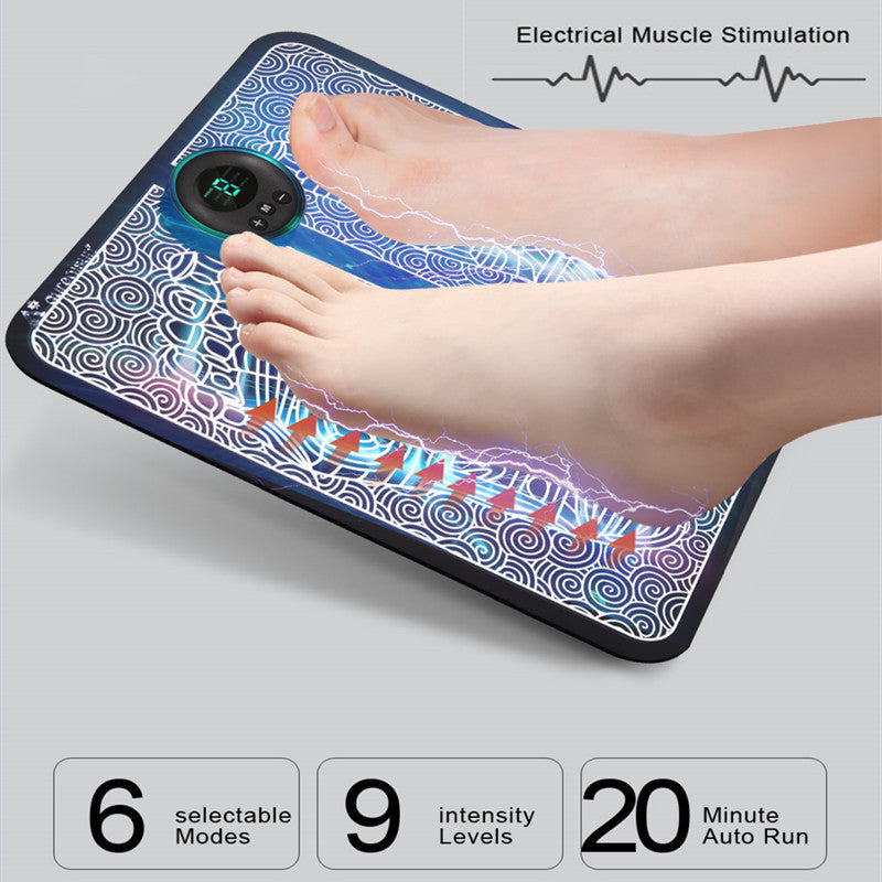 USA Local Ems Foot Massager Mat Tens Fisioterapia Electric Foot Cushion Blood Circulation Acupunctur Pad Foot Health Care Relaxation Pain