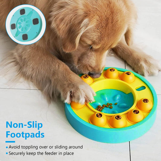 US Local 1Pc Dog Puzzle Food Feeder Slow Feeding Bowl Interactive Toy Dog Treat Dispensing Toy For IQ Training Mental Enrichment For Small Medium Large Dog Cat