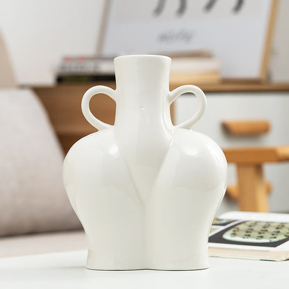 US Local Artificial Human Body Art Vase  Arrangement Hydroponic Flower Plant