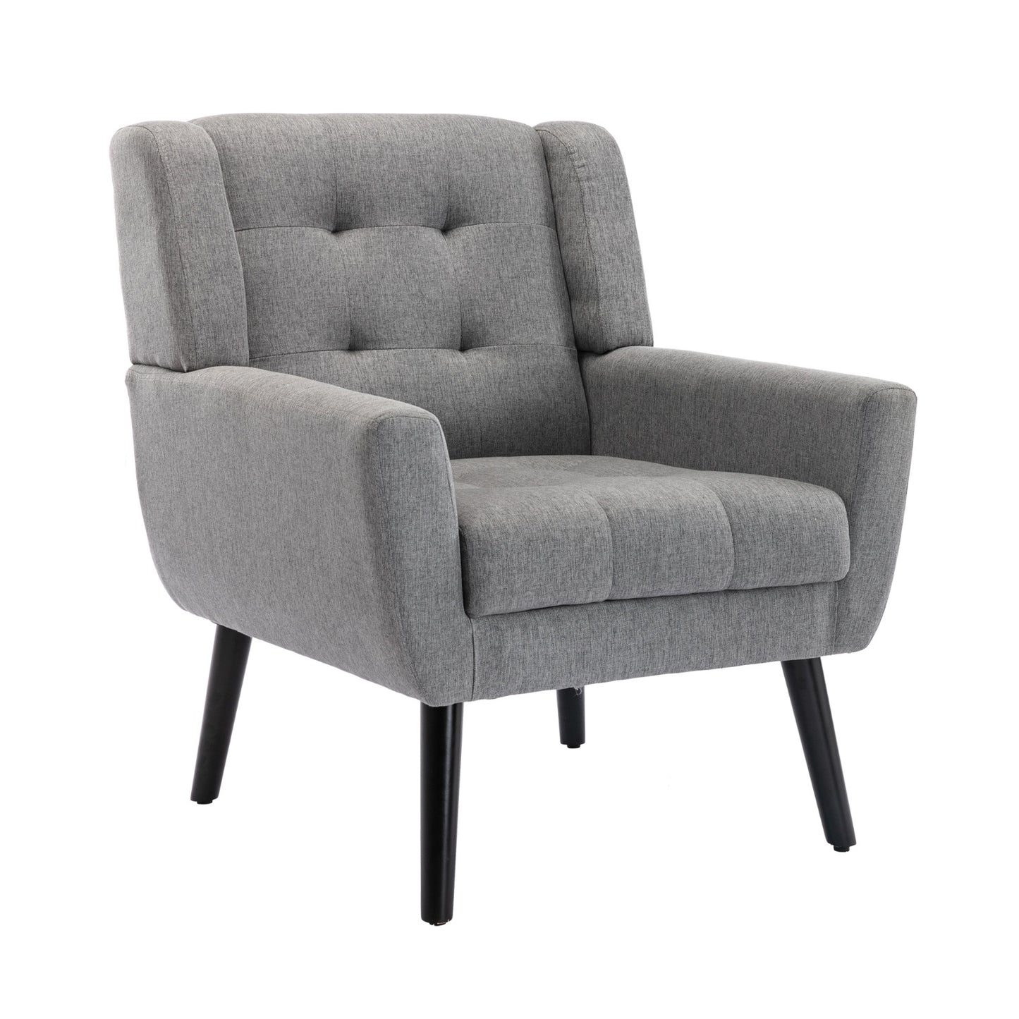 US Local Modern Soft Linen Ergonomic Accent Chair For Living Room, Bedroom, Home