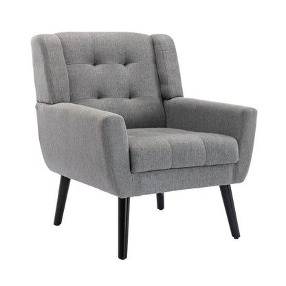 US Local Modern Soft Linen Ergonomic Accent Chair For Living Room, Bedroom, Home