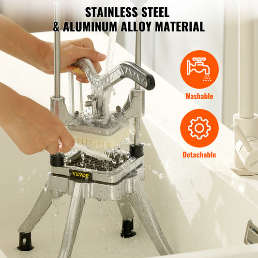 US Local VEVOR Commercial Chopper Commercial Vegetable Chopper With 4 Blades Fruits Dicer