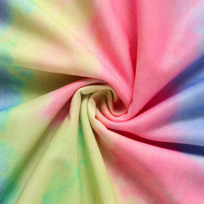 US Local Toddler Girls Long Sleeve Tie Dye Hooded Dress Adorable & Comfortable Daily Wear For Kids