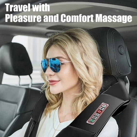 US Local Shiatsu Back Neck And Shoulder Massager With Heat Deep Tissue 3D Kneading Pillow