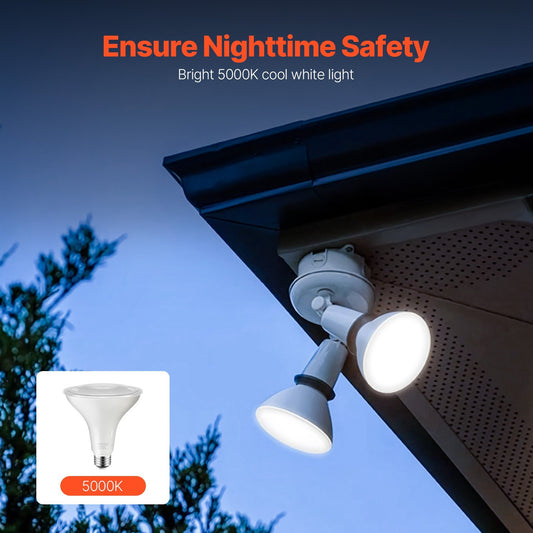 US Local PAR38 Outdoor Flood Light Bulb 6 Pack 1050 Lumens LED Bulbs 5000K Dimmable