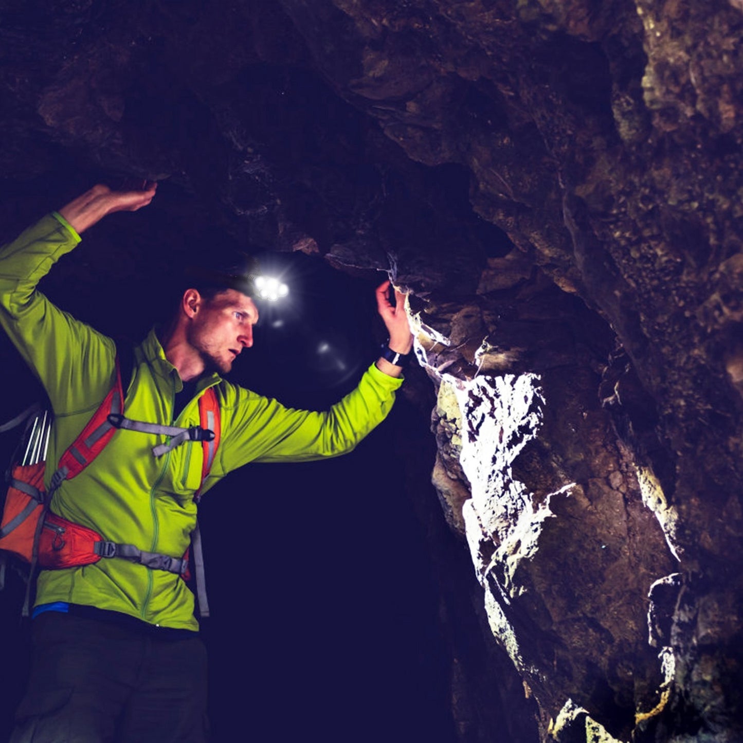 US Local Rechargeable Headlamp 20000 Lumen LED Headlight 6 Modes Headlamp Flashlight For Camping Cycling Hiking Hunting Emergency