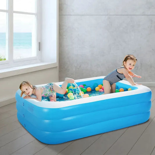 US Local Inflatable Swimming Pools Family Swim Play Center Pool Blow Up Kiddie Pool For Family Inflatable Lounge Pool For Kids Baby Adult Inflatable Water Ball Pool