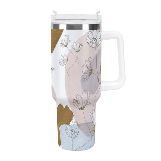POD US Local Tumbler 40 oz Large Capacity Car Cup Flower