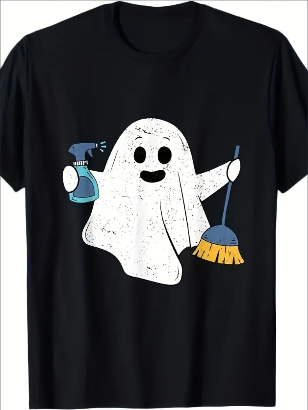 Funny School Administrator Ghost Horror Atmosphere Retro Halloween T-shirt