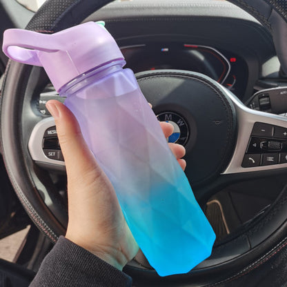 US Local Spray Water Bottle For Girls Outdoor Sport Fitness Water Cup Large Capacity Spray Bottle Drinkware Travel Bottles Kitchen Gadgets