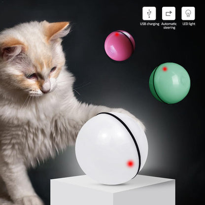 US Local LED Laser Electronic Rolling Pet Funny Cat Toy Ball