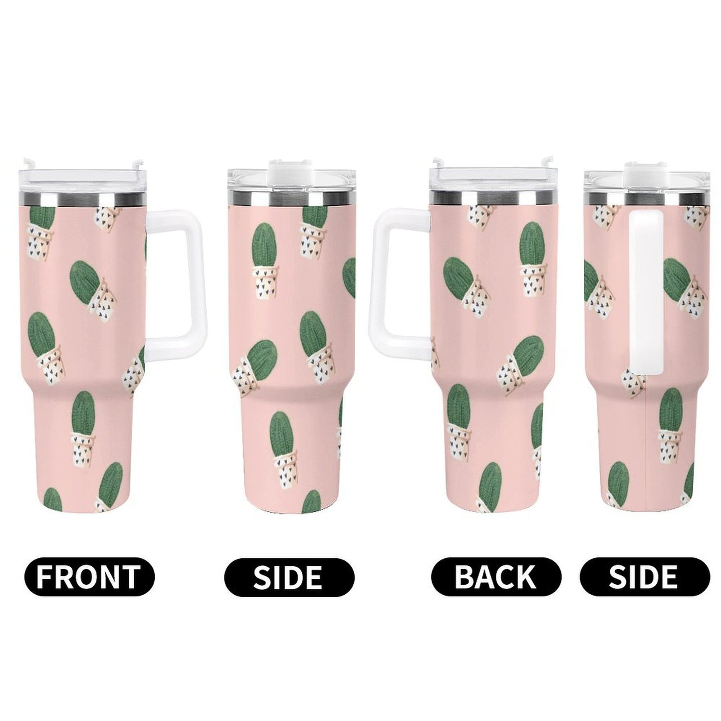 PHDT00050 POD US Local Tumbler 40 oz Large Capacity Car Cup Summer Cactus, Love