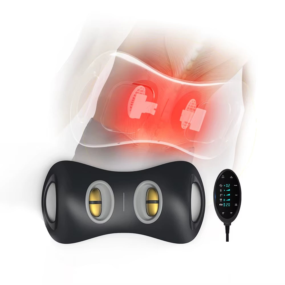 US Local Kneading Electric Lumbar Heat Traction Back Massager Lumbar Massage Back Stretcher