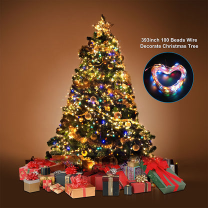 US Local 2 Light Color Options -- 1Pc Solar String Light Outdoor IP65 Waterproof Copper Wire String Lights Solar LED Fairy Lamps Wedding Party Festival