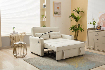 US Local Futon Chair Bed Convertible Chair 3-in-1 Pull Out Sleeper Chair Beds With USB Ports,Wear-resistant And Anti-scratch, Armchair Bed Sleeper For Living Room